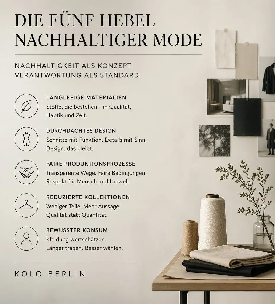 Die fünf Hebel nachhaltiger Mode
