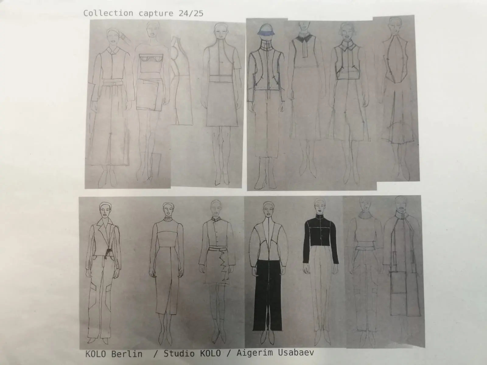 Bild zum Blog-beitrag über das Vogue-Prinzip. Es zeigt Sketches für Mode.