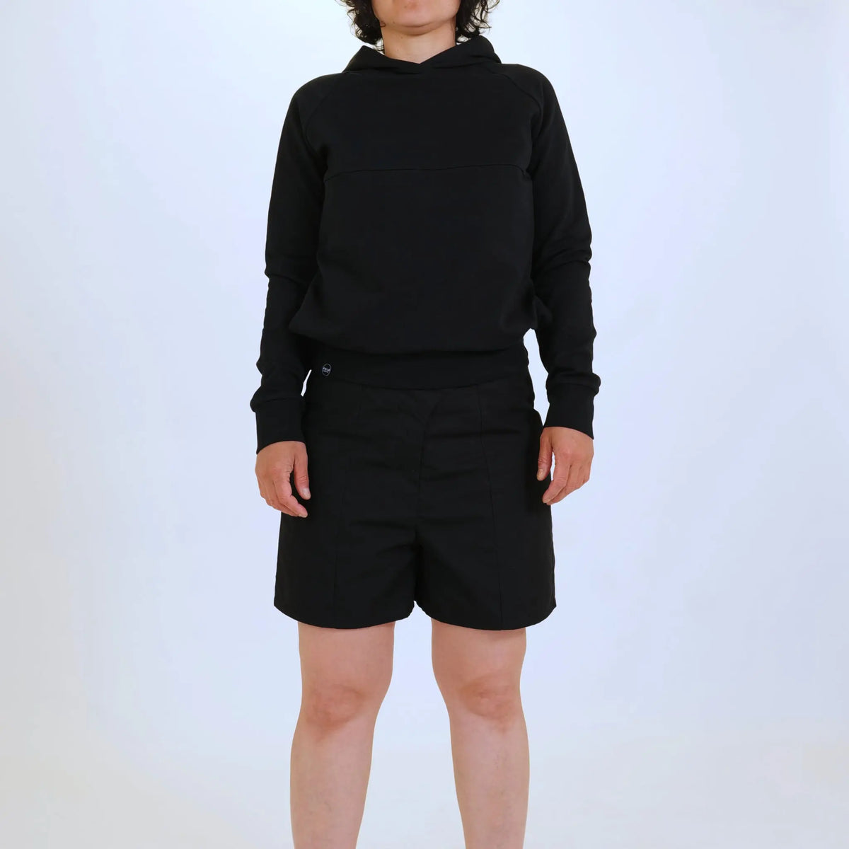 Hoodie Jas mit Bauchtasche aus Baumwolle (Bio) - schwarz - KOLO Berlin
