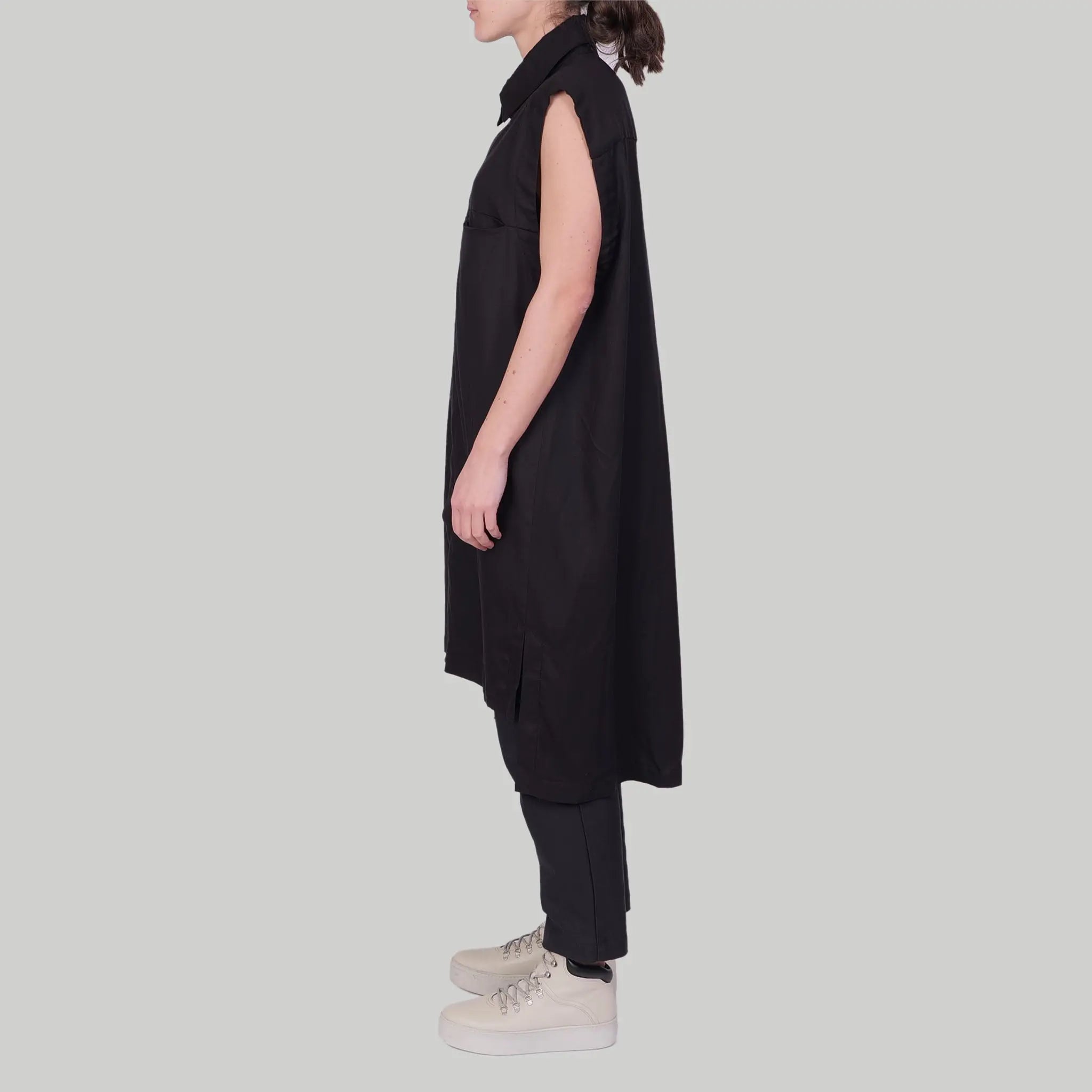 Hemdkleid Grit aus Tencel™ - schwarz - KOLO Berlin