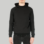 Hoodie Jas mit Bauchtasche aus Baumwolle (Bio) - schwarz - KOLO Berlin