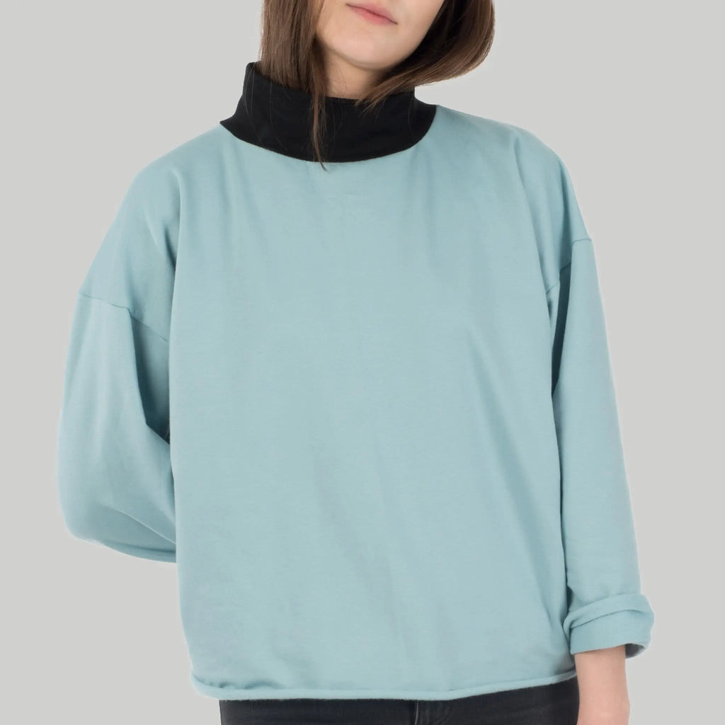 Kragenpullover Lil aus Baumwolle (Bio) - frost - KOLO Berlin