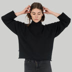 Kragenpullover Lil aus Baumwolle (Bio) - schwarz - KOLO Berlin