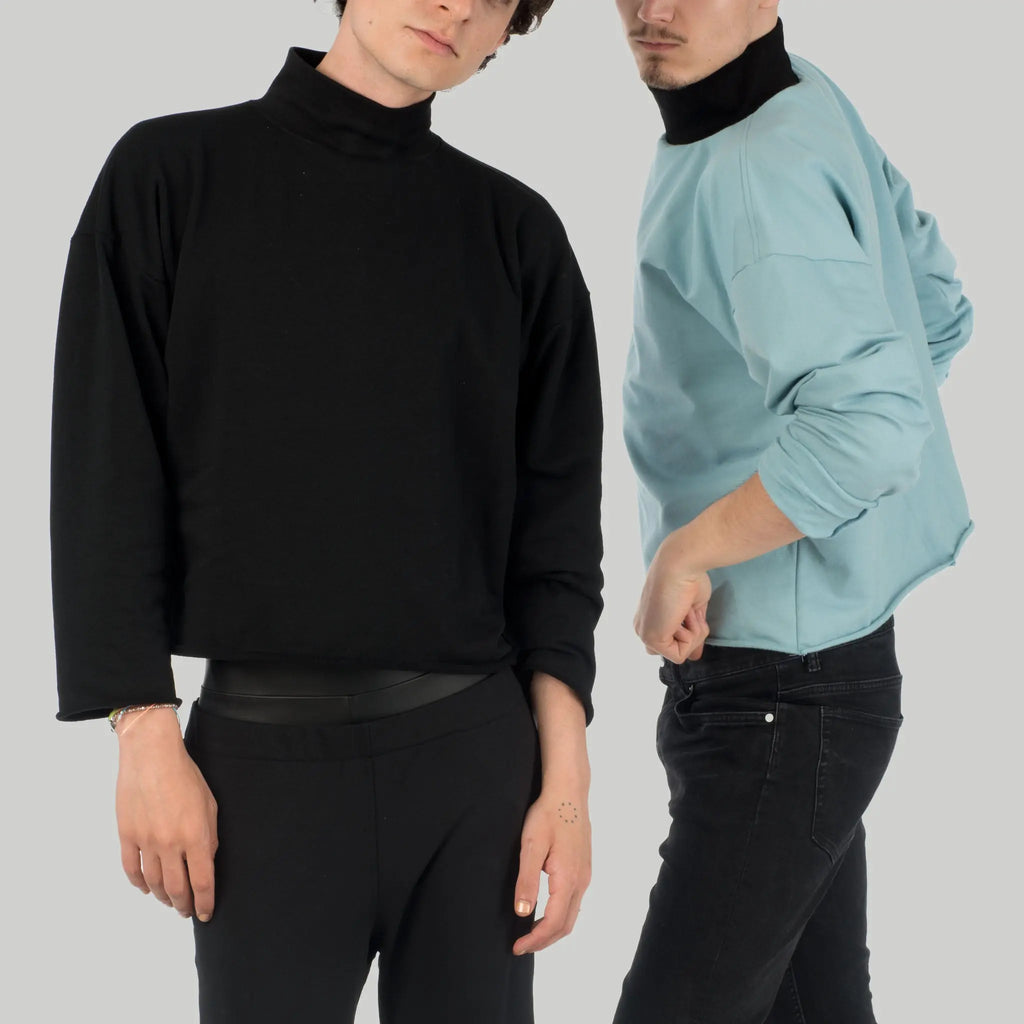 Kragenpullover Lil aus Baumwolle (Bio) - schwarz - KOLO Berlin