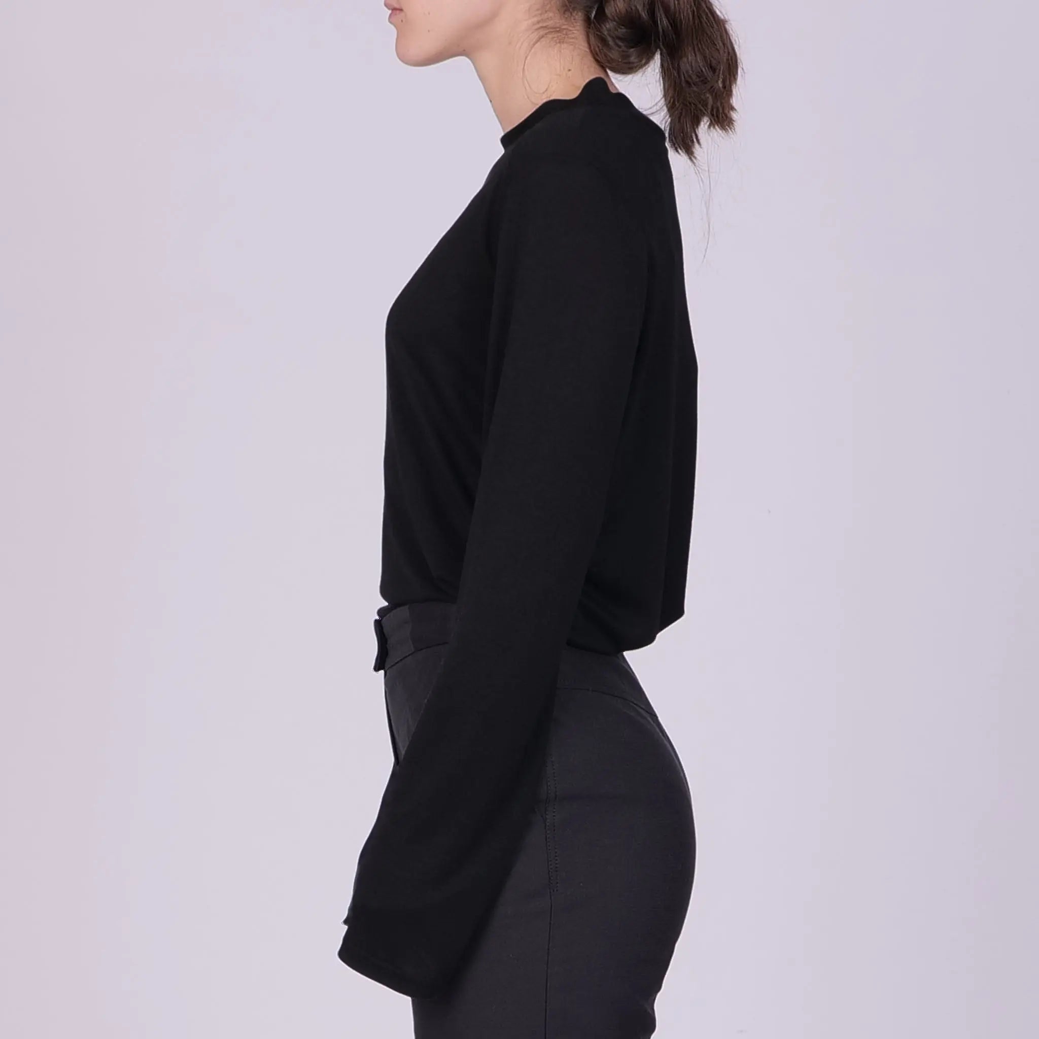 Longsleeve Base II aus Tencel™ Lyocell - schwarz - KOLO Berlin