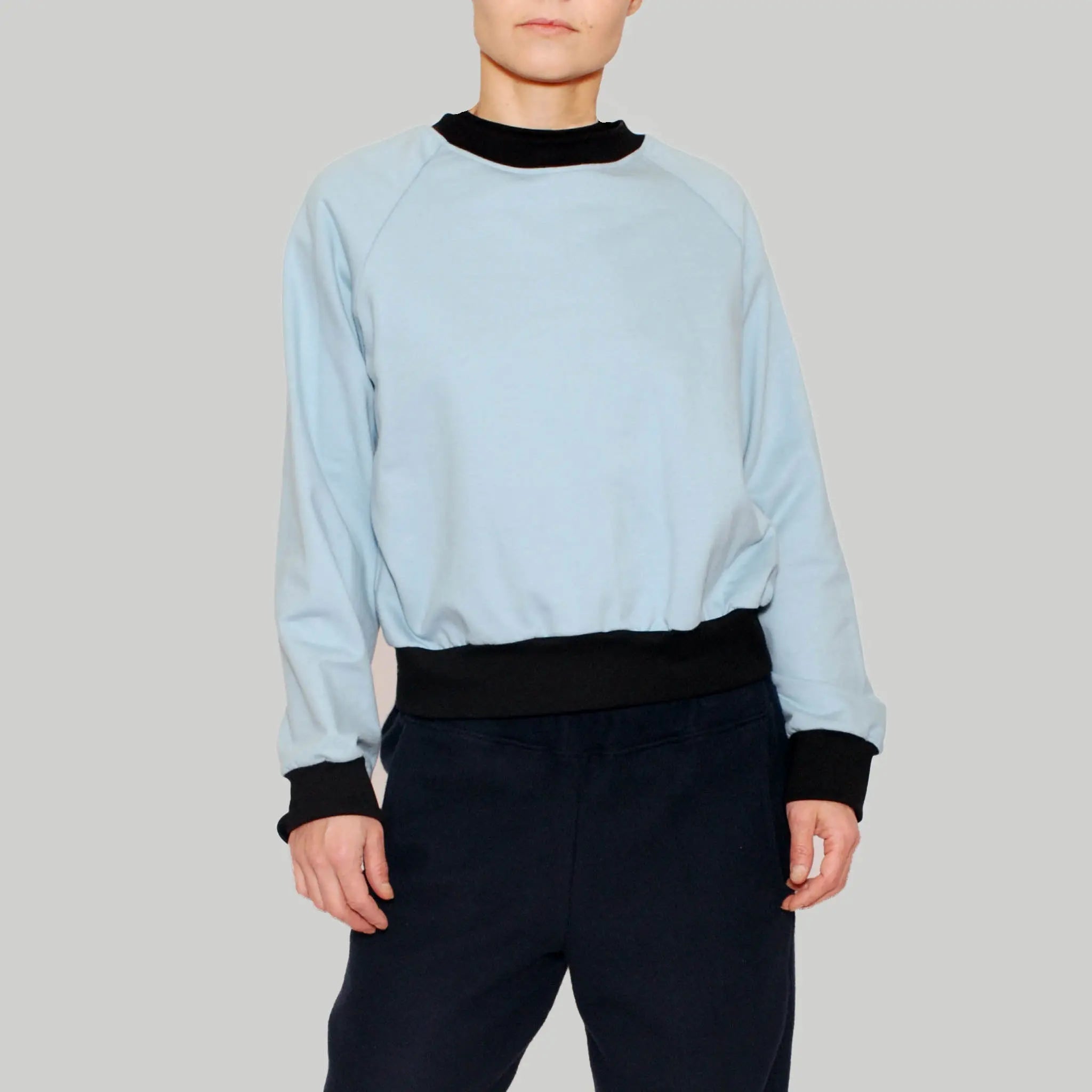 Raglansweater Jil aus Baumwolle (Bio) - hellblau - KOLO Berlin