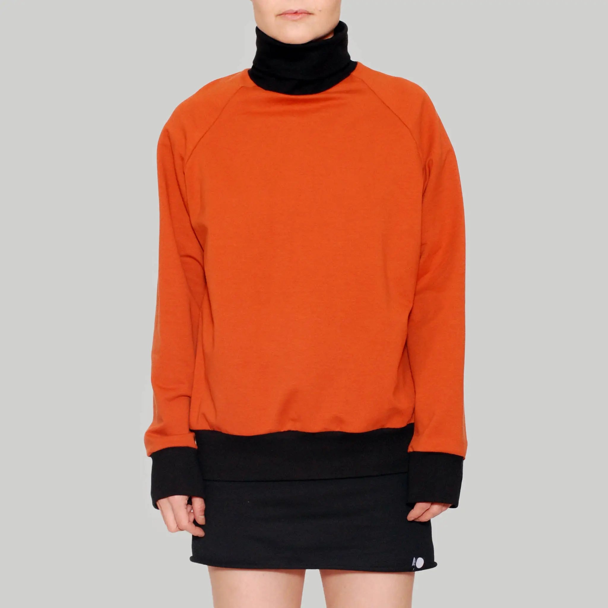 Rollkragensweater TRY aus Baumwolle (Bio) - orange - KOLO Berlin