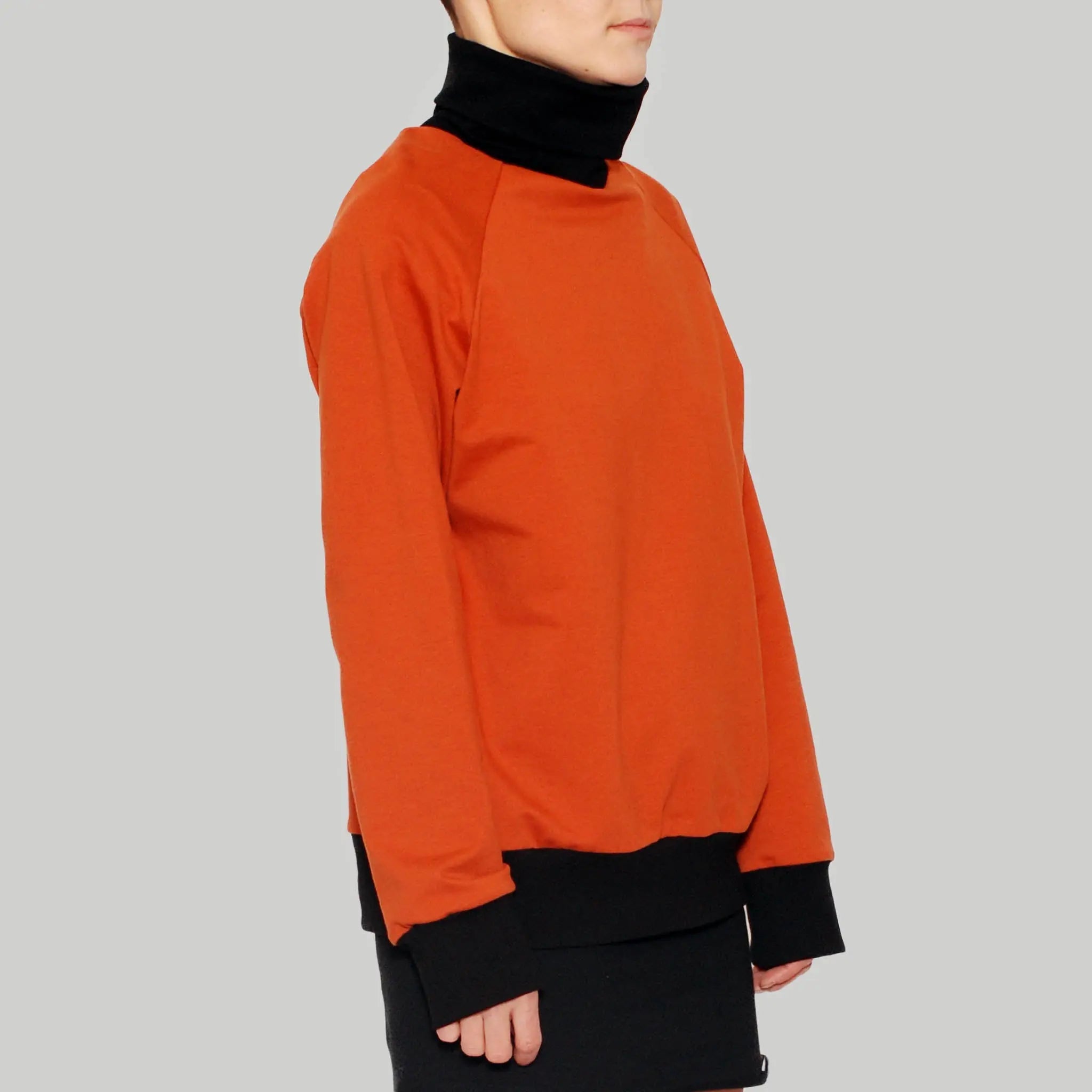 Rollkragensweater TRY aus Baumwolle (Bio) - orange - KOLO Berlin
