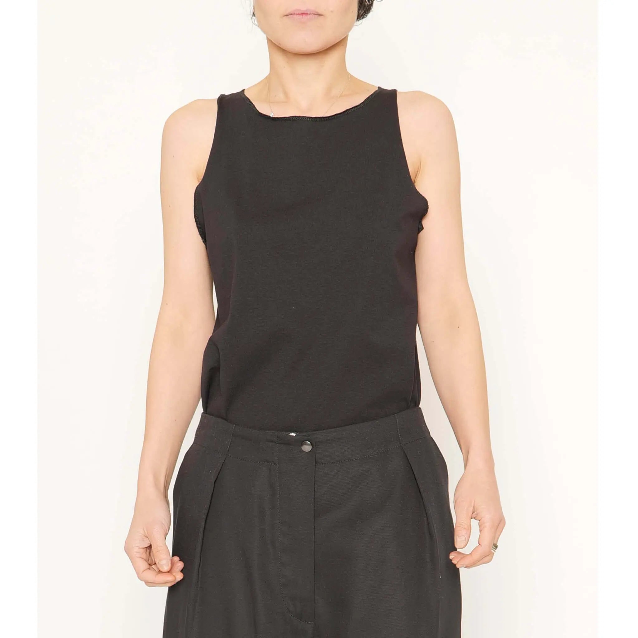 Tank Top Croix aus Tencel Lyocell - schwarz - KOLO Berlin